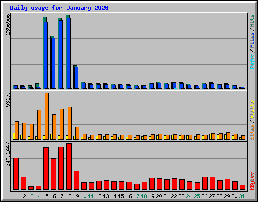 Daily usage for January 2026